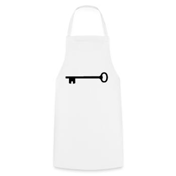 cle clef 2901 - Tablier de cuisine - blanc - Devant - AI Model Male 185 dark (185cm)