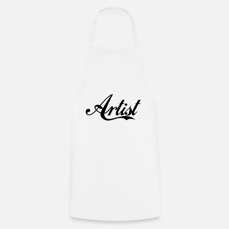 Label d'artiste - Tablier de cuisine - blanc