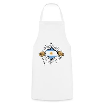 Argentina Flag South America Argentine Flag - Cooking Apron - white - Front - AI Model Male 185 dark (185cm)