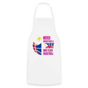 Philippinen Pinay Flagge Basketball I Geschenk - Kochschürze - Weiß - Vorne - AI Model Male 185 dark (185cm)