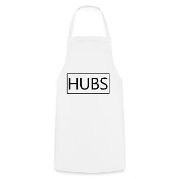 Hubs Matching Couple Fiançailles Mariage Lune de miel - Tablier de cuisine - blanc - Devant - AI Model Male 185 dark (185cm)