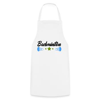 badminton - Tablier de cuisine - blanc - Devant - AI Model Male 185 dark (185cm)