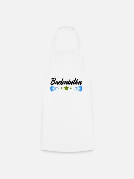 badminton - Tablier de cuisine - blanc