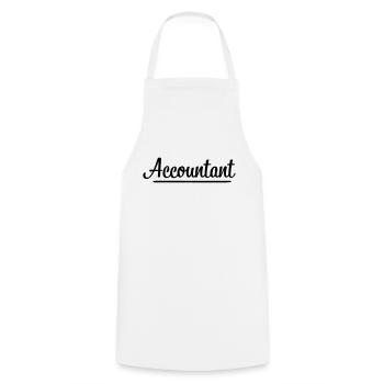 Accountant - Cooking Apron - white - Front - AI Model Male 185 dark (185cm)
