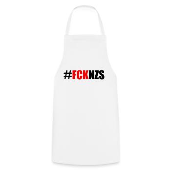 Fck nzs - Kochschürze - Weiß - Vorne - AI Model Male 185 dark (185cm)