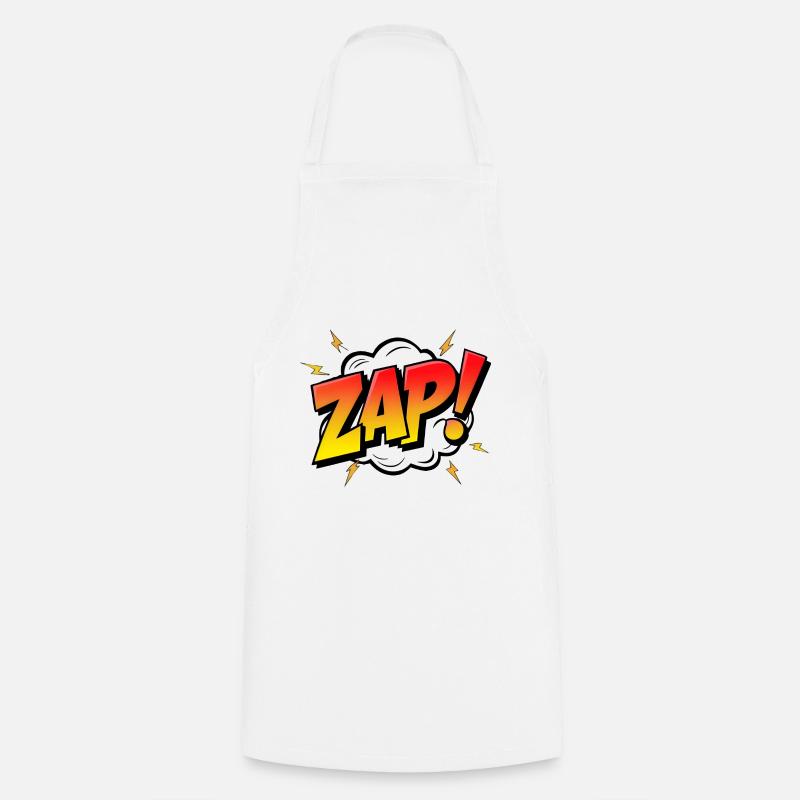 ZAP! - A Dynamic Comic Book Exclamation - Cooking Apron - white