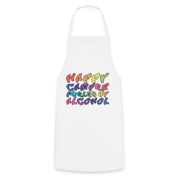 Un campeur heureux alimenté par l’alcool - Tablier de cuisine - blanc - Devant - AI Model Male 185 dark (185cm)