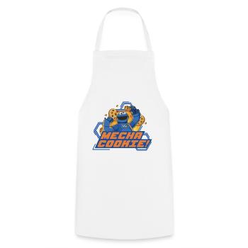 Mecha Builders Mecha Cookie - Cooking Apron - white - Front - AI Model Male 185 dark (185cm)