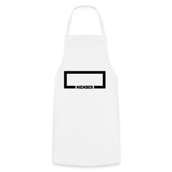 Member - Cooking Apron - white - Front - AI Model Male 185 dark (185cm)
