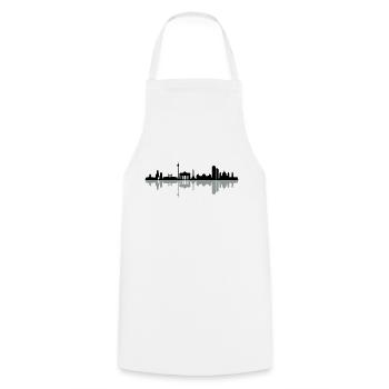 Skyline Berlin - Kochschürze - Weiß - Vorne - AI Model Male 185 dark (185cm)