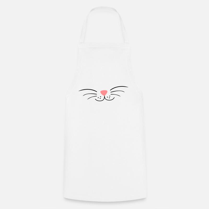 Cou de chat, chat - Tablier de cuisine - blanc