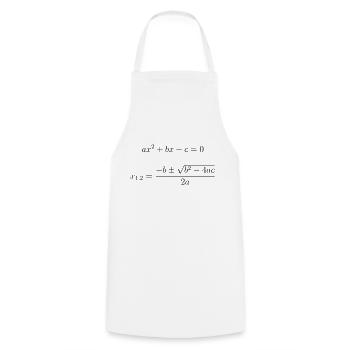 Équation carrée - Tablier de cuisine - blanc - Devant - AI Model Male 185 dark (185cm)