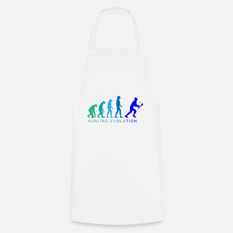 The Evolution of Hurling - Cooking Apron - white