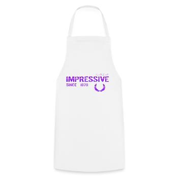 Impressive since 1979 - Cooking Apron - white - Front - AI Model Male 185 dark (185cm)