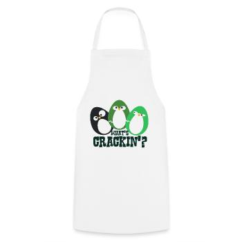 Penguin eggs! - Cooking Apron - white - Front - AI Model Male 185 dark (185cm)