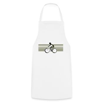 Cycliste - Tablier de cuisine - blanc - Devant - AI Model Male 185 dark (185cm)