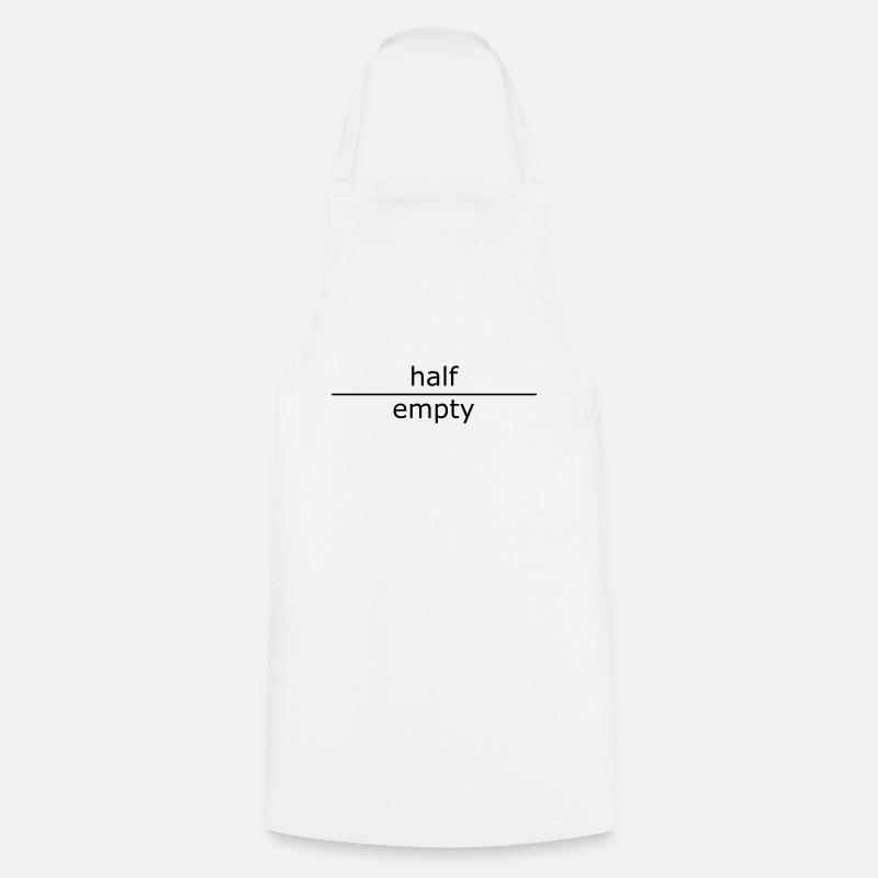 half empty (for mugs and bags) - Cooking Apron - white