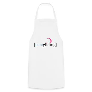 [Paragliding] - Cooking Apron - white - Front - AI Model Male 185 dark (185cm)
