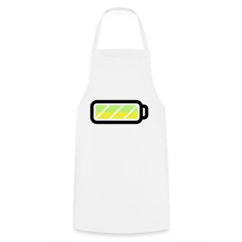 battery - Cooking Apron - white - Front - AI Model Male 185 dark (185cm)