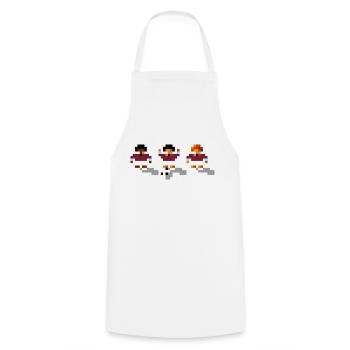 Soccer Claret and Blue alternative - Cooking Apron - white - Front - AI Model Male 185 dark (185cm)