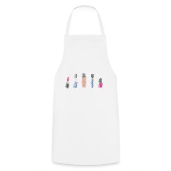 Make-up watercolors - Cooking Apron - white - Front - AI Model Male 185 dark (185cm)