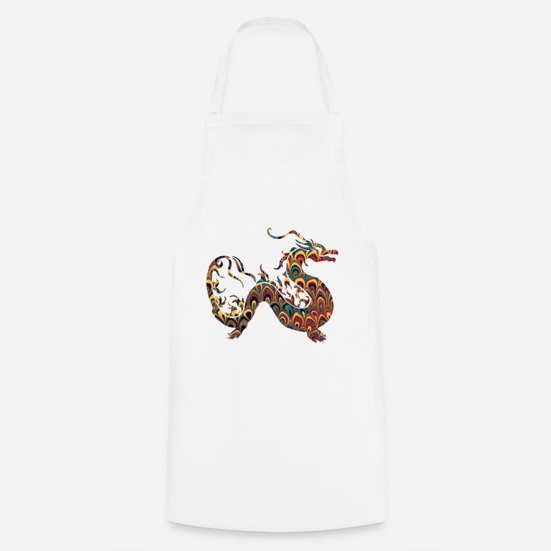 dragon e 11 - Tablier de cuisine - blanc