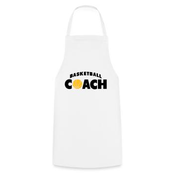 basketball coach - Cooking Apron - white - Front - AI Model Male 185 dark (185cm)