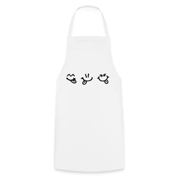 happy_smileys_f1 - Cooking Apron - white - Front - AI Model Male 185 dark (185cm)