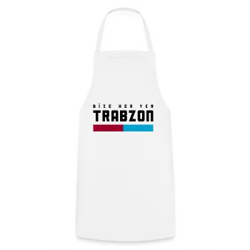Bize her yer Trabzon - Kochschürze - Weiß - Vorne - AI Model Male 185 dark (185cm)