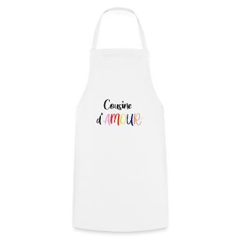 Cousine D'amour - Tablier de cuisine - blanc - Devant - AI Model Male 185 dark (185cm)