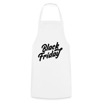 Black friday - Cooking Apron - white - Front - AI Model Male 185 dark (185cm)