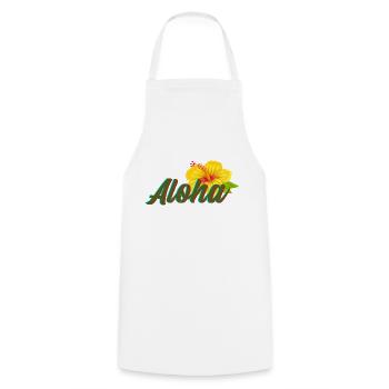 aloha - Kochschürze - Weiß - Vorne - AI Model Male 185 dark (185cm)