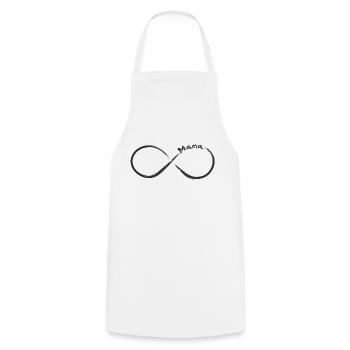 Unendlichkeit Mama - Kochschürze - Weiß - Vorne - AI Model Male 185 dark (185cm)
