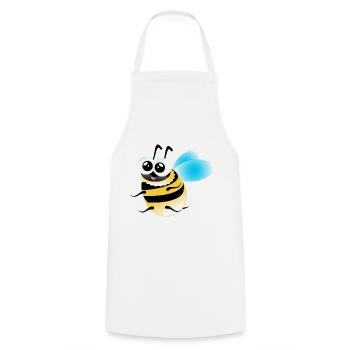 Bee Honey - Cooking Apron - white - Front - AI Model Male 185 dark (185cm)