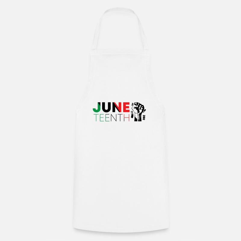 JUNETEENTH - Cooking Apron - white