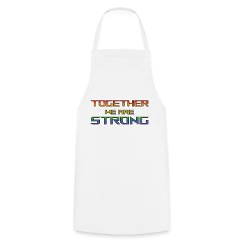 ensemble, nous sommes une fierté forte - Tablier de cuisine - blanc - Devant - AI Model Male 185 dark (185cm)