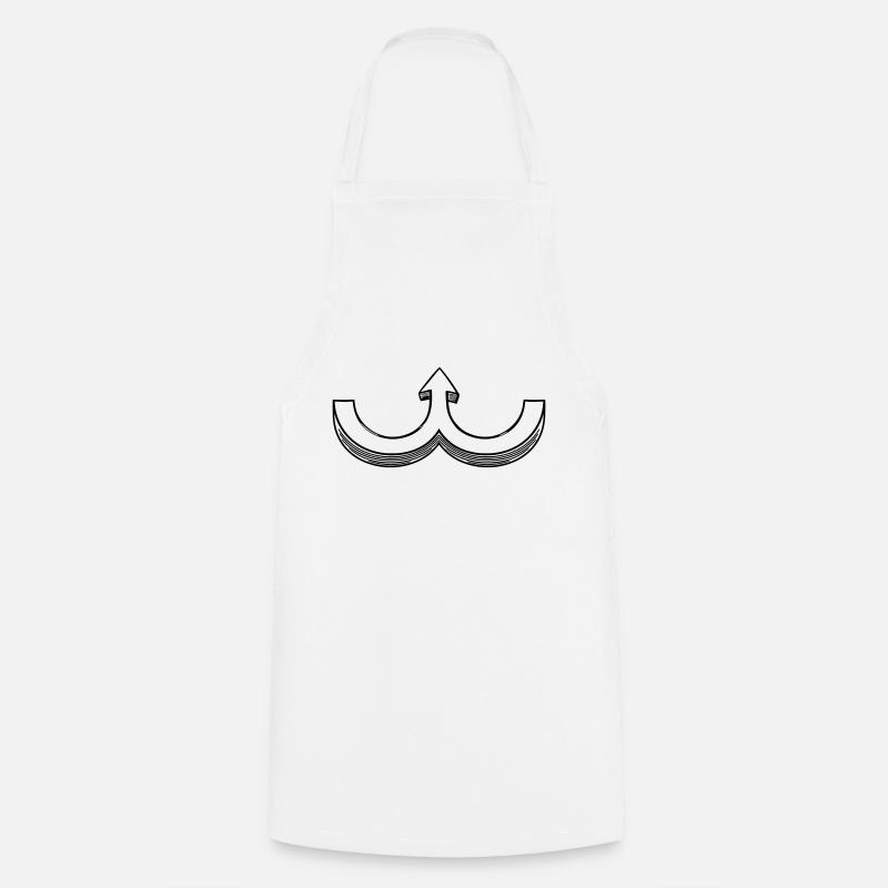Double arrow top - Cooking Apron - white