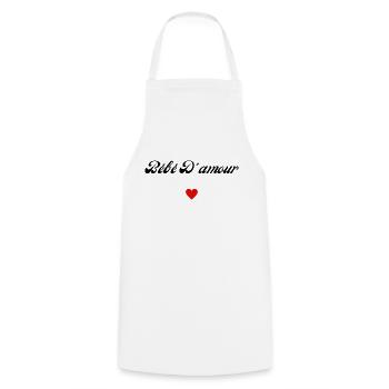 bébé d'amour - Tablier de cuisine - blanc - Devant - AI Model Male 185 dark (185cm)