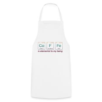 COFFEE - with elements of the persiode system - Cooking Apron - white - Front - AI Model Male 185 dark (185cm)