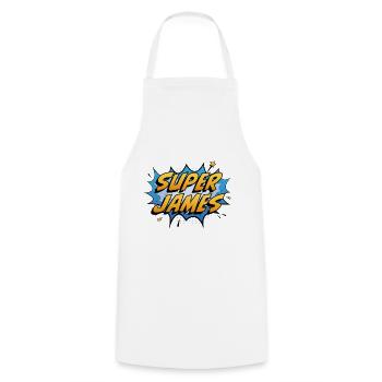Super James - Cooking Apron - white - Front - AI Model Male 185 dark (185cm)
