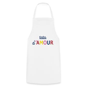 TATA D'AMOUR - Tablier de cuisine - blanc - Devant - AI Model Male 185 dark (185cm)