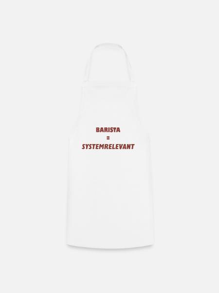 Barista Kaffee Shirt Geschenk - Kochschürze - Weiß