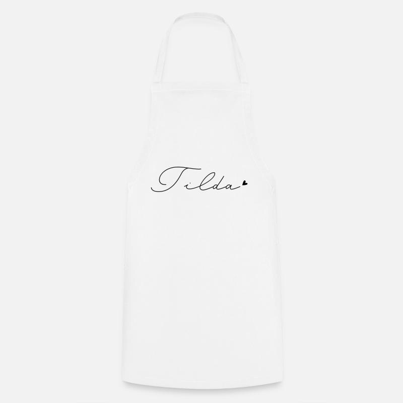 Name Tilda - Cooking Apron - white