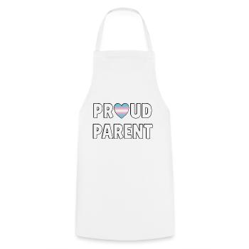 Fier parent - Drapeau trans - Tablier de cuisine - blanc - Devant - AI Model Male 185 dark (185cm)