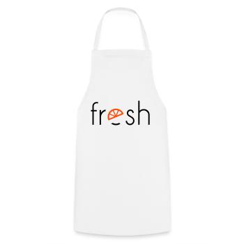 fresh - 2 Farben - Kochschürze - Weiß - Vorne - AI Model Male 185 dark (185cm)