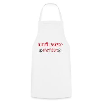 MEILLEUR FACTEUR - Tablier de cuisine - blanc - Devant - AI Model Male 185 dark (185cm)