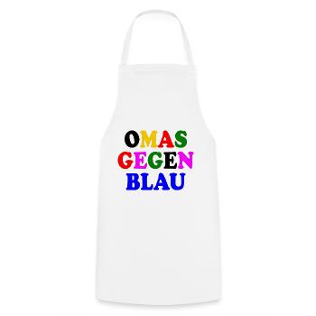 Omas gegen blau - Kochschürze - Weiß - Vorne - AI Model Male 185 dark (185cm)
