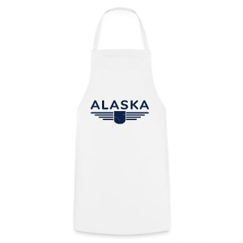 Alaska Fan T-Shirt – USA Style - Cooking Apron - white - Front - AI Model Male 185 dark (185cm)