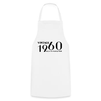 Vintage 1960 aged to perfection - Tablier de cuisine - blanc - Devant - AI Model Male 185 dark (185cm)