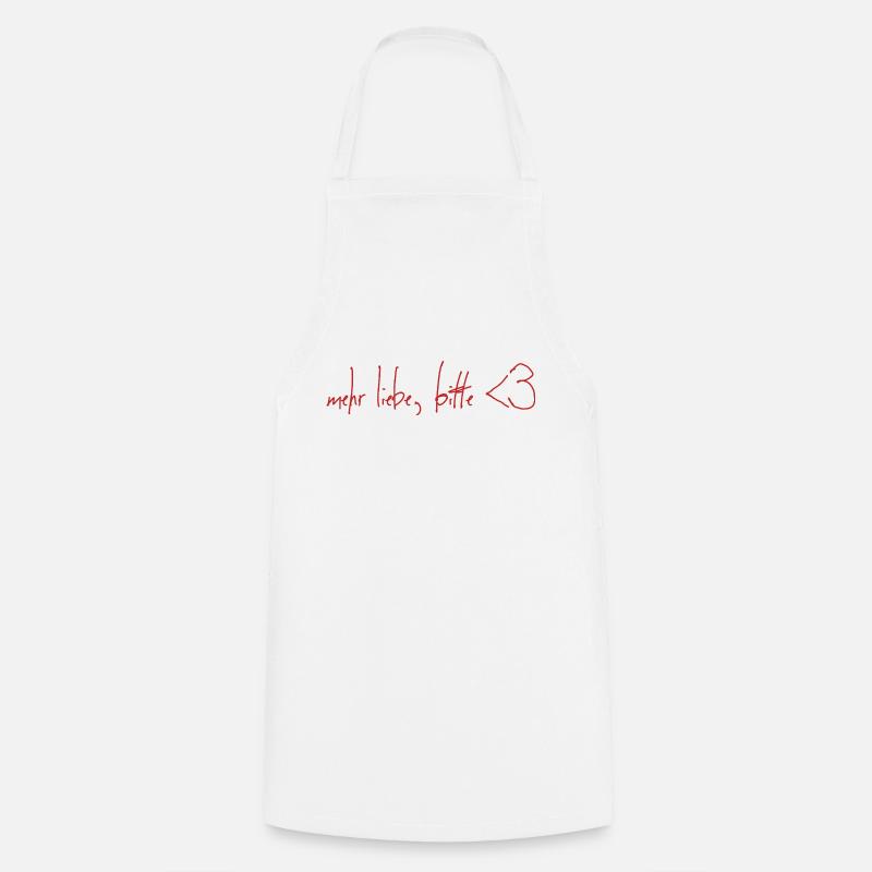 more love please - Cooking Apron - white